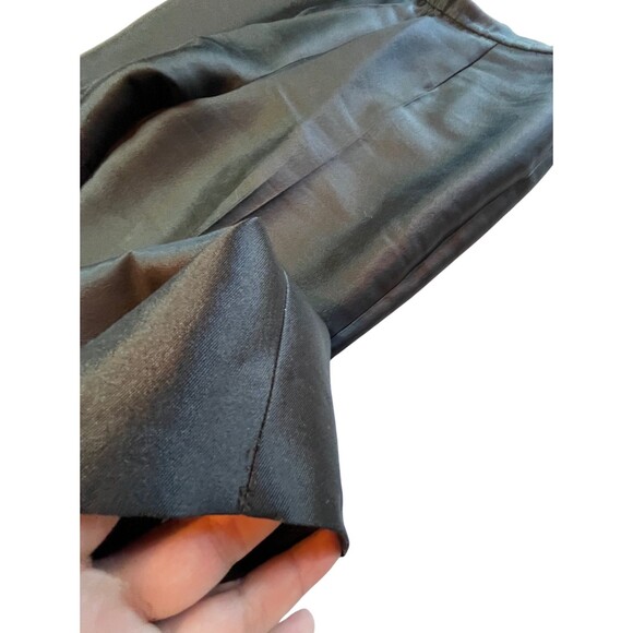 Frascara Silk Wool Pants Black Eveningwear Cocktail Wedding Old Money Designer 8 - Picture 11 of 16